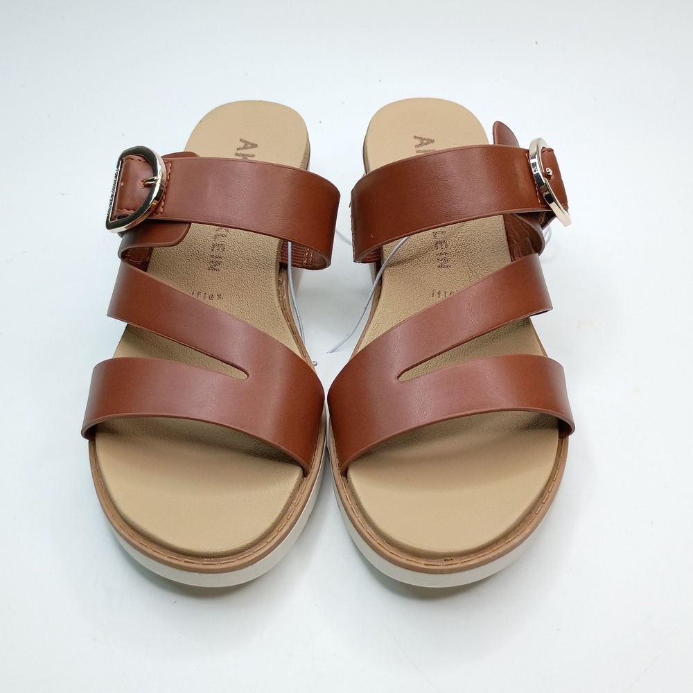 Anne Klein Aklalasa Wedge Sandal Women Size 6 Cognac Brown iflex AKLALASA-C - Picture 3 of 10